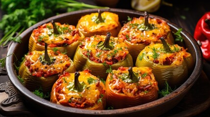 Experience Turkish delight! Biber Dolması—stuffed peppers with rice,