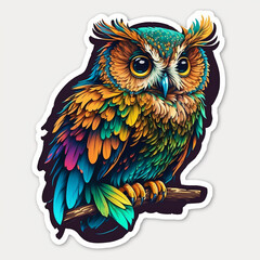 Owl Illustration for Digital and Print Projects, AI Generative