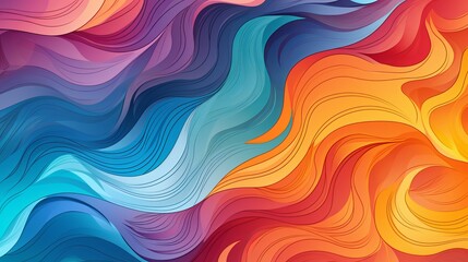 Fototapeta premium A energetic and exuberant foundation including strong and colorful twirls culminate for including a perky touch to any design