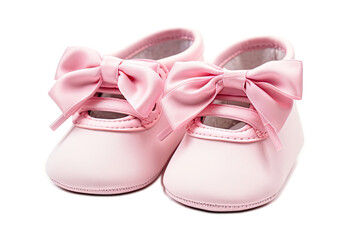 Satin Bows on Baby Pink: Elegant Infant Ballet Flats