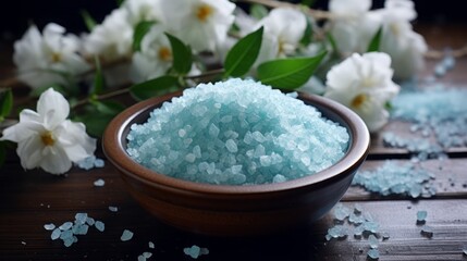 Fototapeta na wymiar sea salt for baths and treatments.