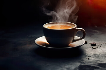 image of a freshly brewed cup of coffee