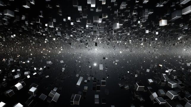 background with shiny abstract cubes.