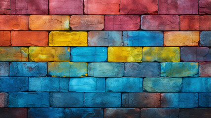 colorful wall background. texture of brick wall. brick wall.