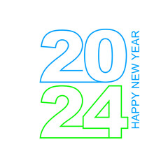2024 happy new year unit post template icon vector illustration eps