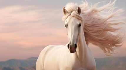 portrait of beautiful horse in the background.