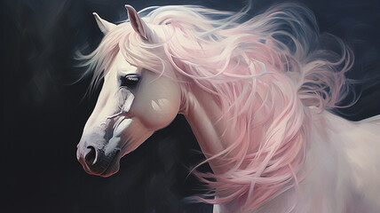 Obraz na płótnie Canvas portrait of beautiful horse in the background.