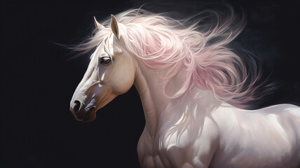 Obraz na płótnie Canvas portrait of beautiful horse in the background.