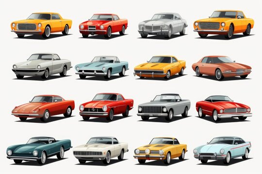 A vibrant collection of cars in various colors. This image captures the diverse range of car colors available. Ideal for automotive advertisements and articles on car customization.