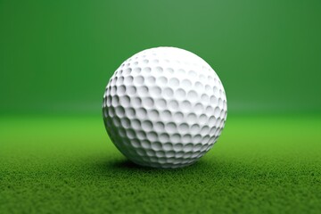 A golf ball sitting on top of a green field. Suitable for sports and leisure-themed designs.