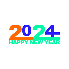 2024 happy new year unit post template icon vector illustration eps