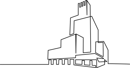 Modern City building logo design inspiration, apartment symbol.