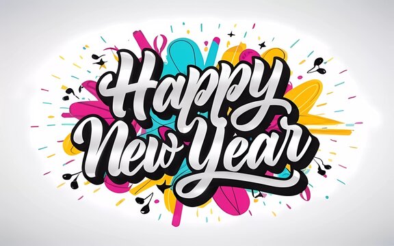 Happy New Year Wallpaper, Illustration, Background