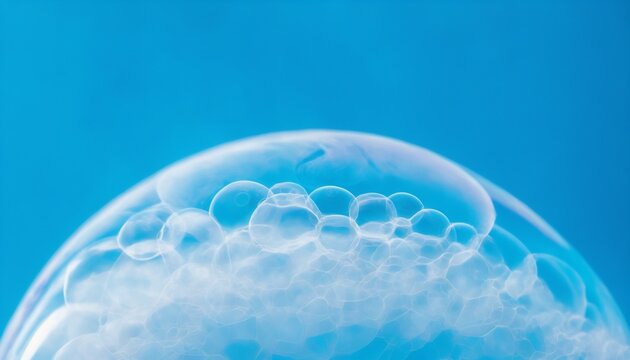 Pompa de jab&oacute;n con burbujas, espuma bajo el agua. Fondo abstracto de l&iacute;quido de limpieza para higiene