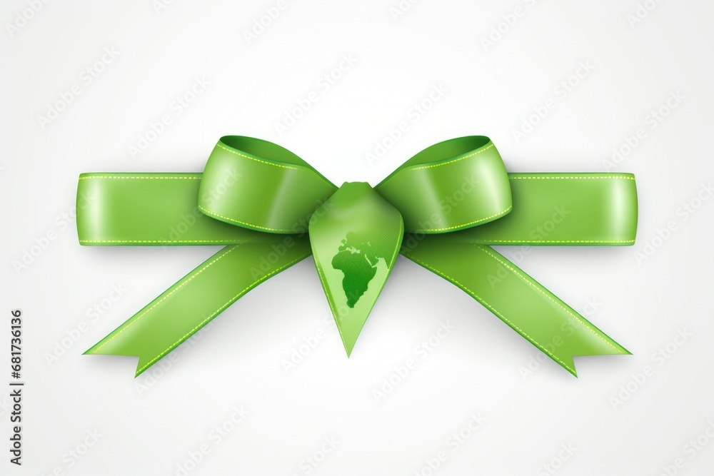 Poster a green ribbon featuring a detailed map of africa. this versatile image can be used to represent afr