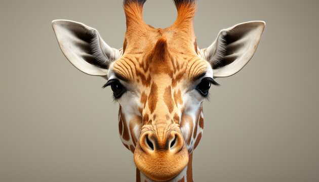 Giraffe, the beauty of nature, standing tall in the savannah generated by AI