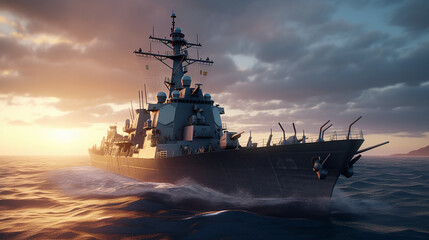 Fototapeta premium ship in the sea