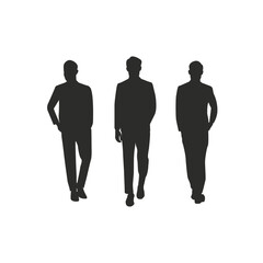 Businessman people team silhouettes