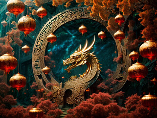 Chinese New Year abstract background