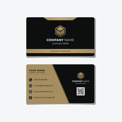 Clean modern yellow black business card