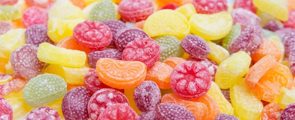 Fotobehang fruit candies close up © Vera Kuttelvaserova