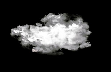 Single cloud over blue background
