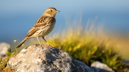 A woodlark photographed
