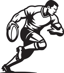 Rugby player EPS, Rugby player Silhouette, Rugby player Vector, Rugby player Cut File, Rugby player Vector