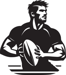 Rugby player EPS, Rugby player Silhouette, Rugby player Vector, Rugby player Cut File, Rugby player Vector
