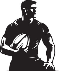 Rugby player EPS, Rugby player Silhouette, Rugby player Vector, Rugby player Cut File, Rugby player Vector