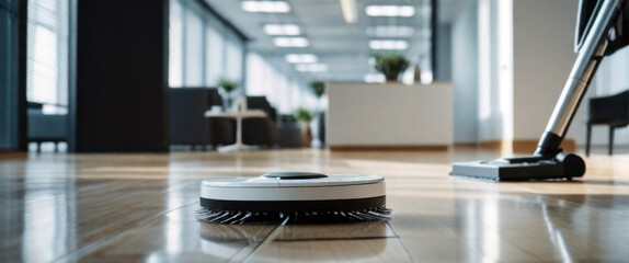 Intelligent AI robot for cleaning office floors