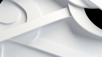 Close-up of inventive background with white shapes