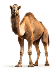 Camel Studio Shot Isolated on Clear White Background, Generative AI