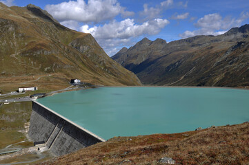 Austria: The Silvretta lake and dam in the Montafon, Vorarlberg