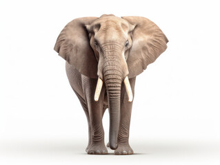 Obraz premium Elephant Studio Shot Isolated on Clear White Background, Generative AI