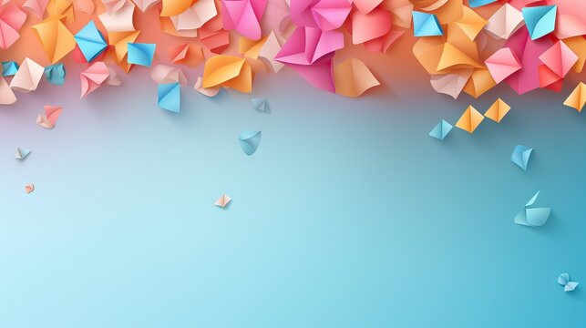 Happy note colorful paper background with empty space for text 
