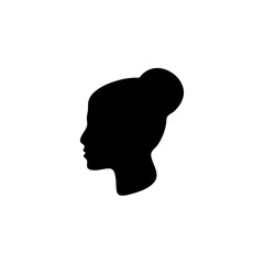 Head icon silhouette. Profile silhouette face.