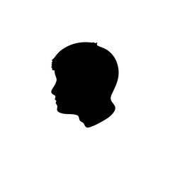 Head icon silhouette. Profile silhouette face.