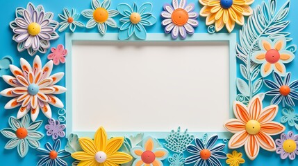 Obraz premium Kids clay designed outline on blue finished background inventive make for kids