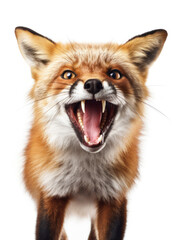 Fototapeta premium Fox Studio Shot Isolated on Clear White Background, Generative AI