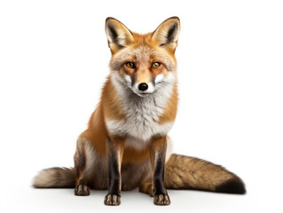 Fototapeta premium Fox Studio Shot Isolated on Clear White Background, Generative AI