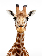 Obraz premium Giraffe Studio Shot Isolated on Clear White Background, Generative AI