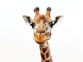 Obraz premium Giraffe Studio Shot Isolated on Clear White Background, Generative AI