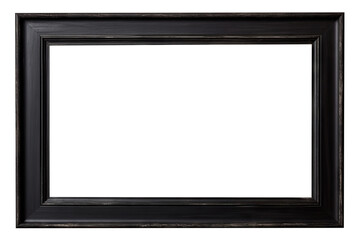 Black wooden rectangular frame cut out