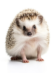 Obraz premium Hedgehog Studio Shot Isolated on Clear White Background, Generative AI