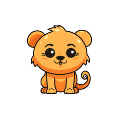 Obraz premium ai generated, layered, no background, baby lion, lion cub for baby shower, invitation and other projects, png file