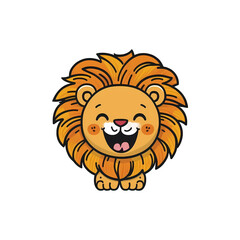 Obraz premium ai generated, layered, no background, baby lion, lion cub for baby shower, invitation and other projects, png file