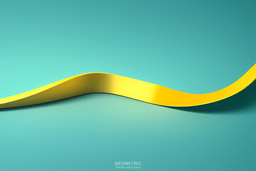 Minimal Abstarct Dynamic textured background design in 3D style with yellow blue color. Vector illustration.