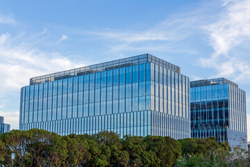 Modern architecture in Burlingame, California. 