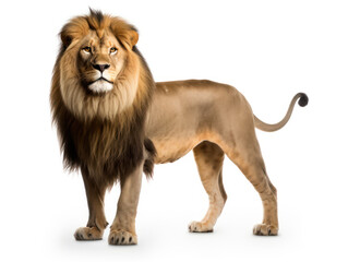 Obraz premium Lion Studio Shot Isolated on Clear White Background, Generative AI